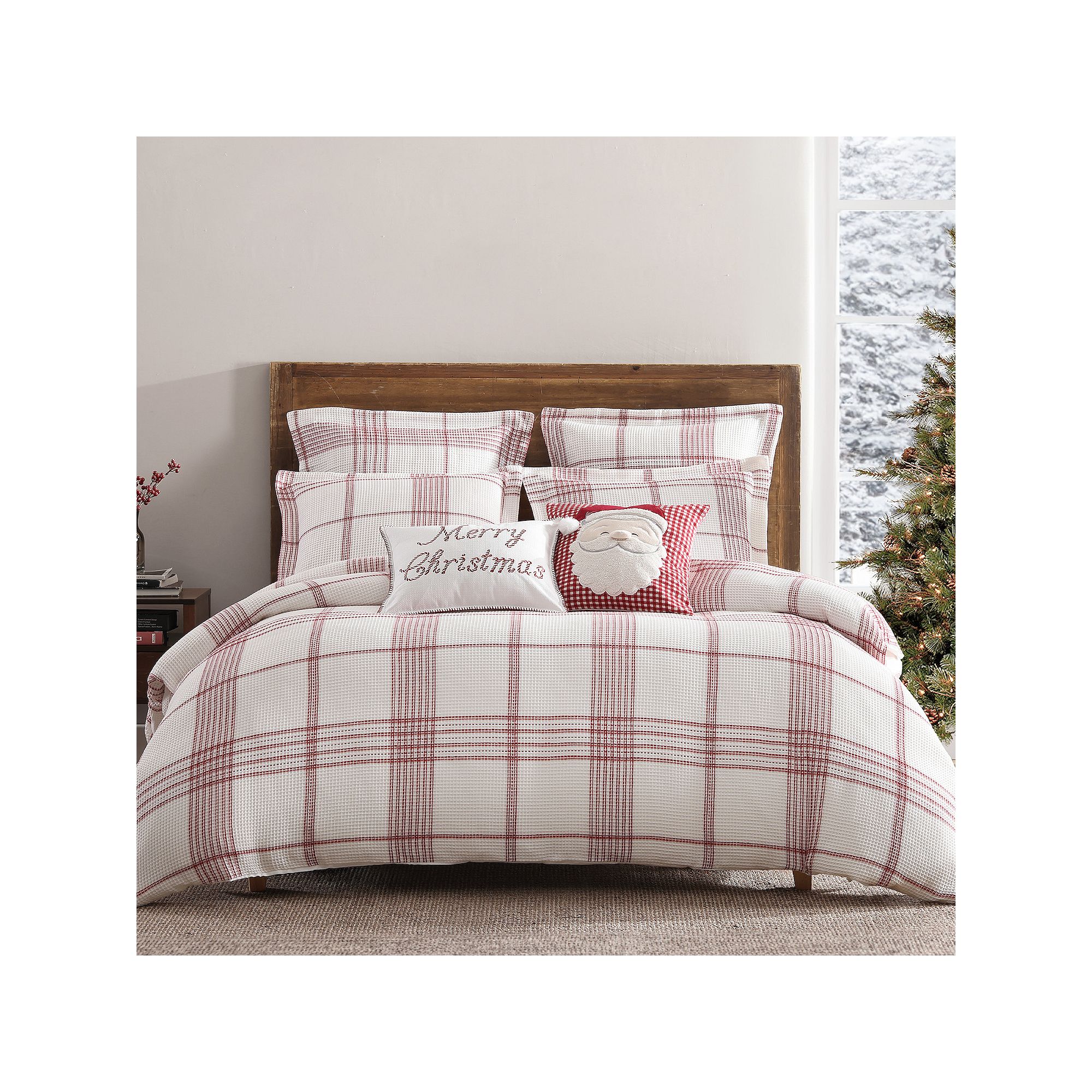 Levtex Home Peppermint Plaid Comforter Set, White
