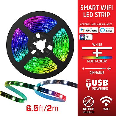 Energizer Smart Wi-Fi 6.5 Foot Multi-Color & White LED Light Strip