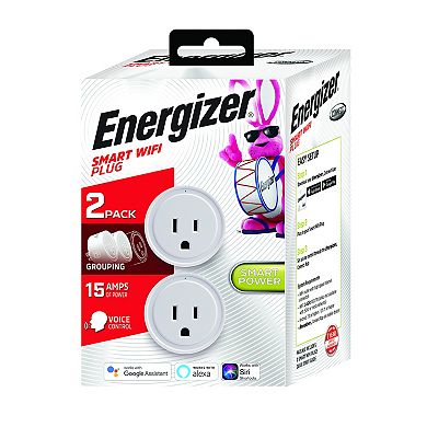 Energizer Smart Wi-Fi 2-Pack 15-Amp In Wall Plugs
