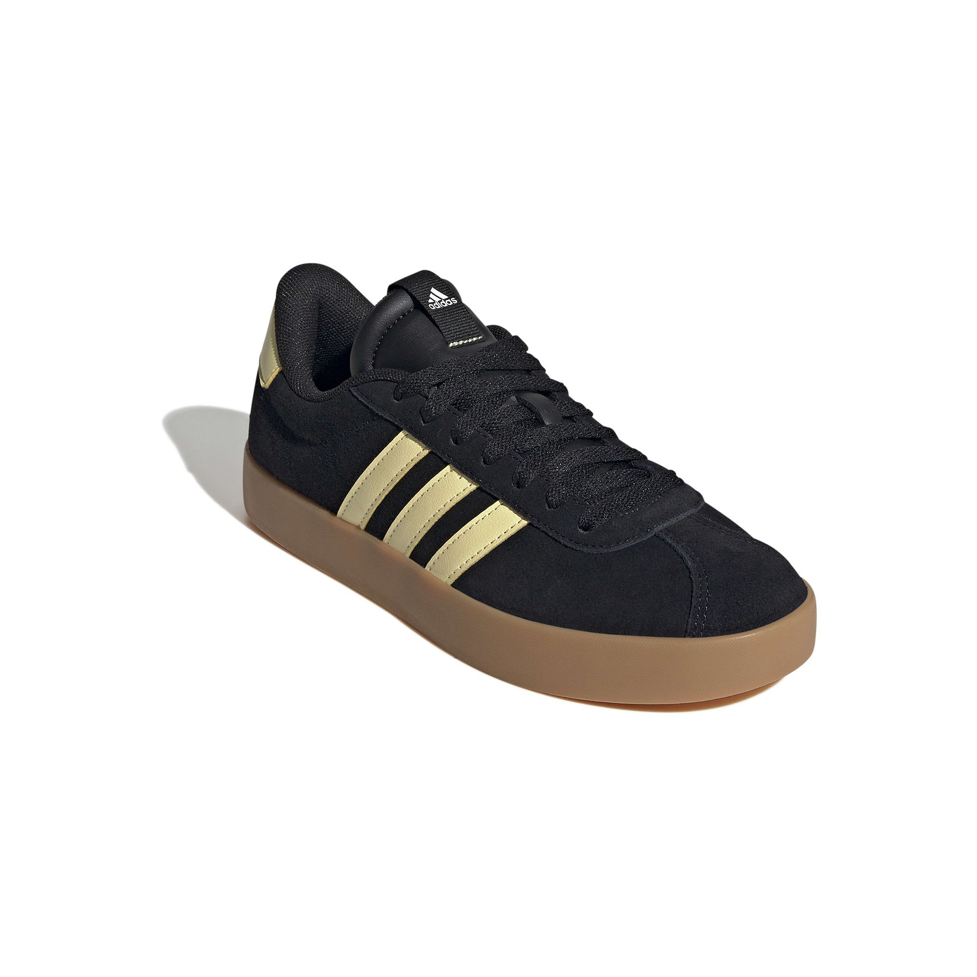 adidas VL Court 3.0 Womens Shoes, Size: 6.5, Black Yellow Gum