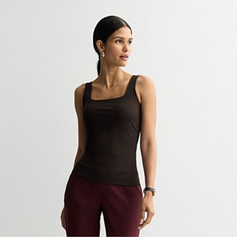 Women's Nine West Sculpt Squareneck Tank Top