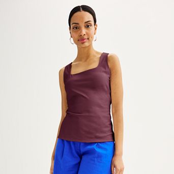 Women's Nine West Sculpt Squareneck Tank Top