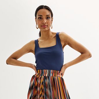 Women's Nine West Sculpt Squareneck Tank Top
