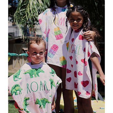 Rae Dunn Kids Hooded Towel and 12" Beach Ball Set