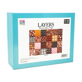 AREYOUGAMECOM 453 pc Layers Wooden Jigsaw Puzzle