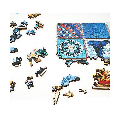AREYOUGAMECOM 406-Piece Elephants & Sprung Wooden Jigsaw Puzzle