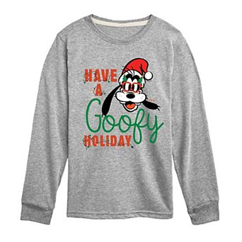 Disney's Goofy Boys 8-20 Holiday Long Sleeve Graphic Tee