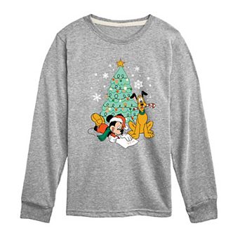 Disney's Mickey Mouse & Friends Boys 8-20 Christmas Tree Long Sleeve Graphic Tee