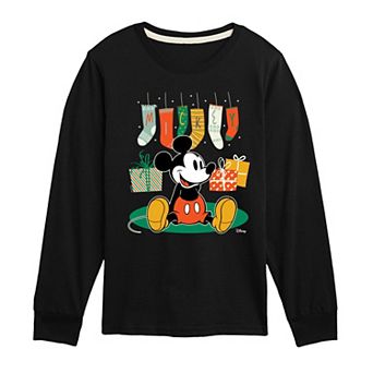 Disney's Mickey Mouse Boys 8-20 Stockings Long Sleeve Graphic Tee