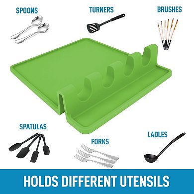 Zulay Kitchen Extra Large Silicone Spoon Rest