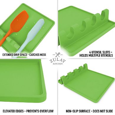 Zulay Kitchen Extra Large Silicone Spoon Rest