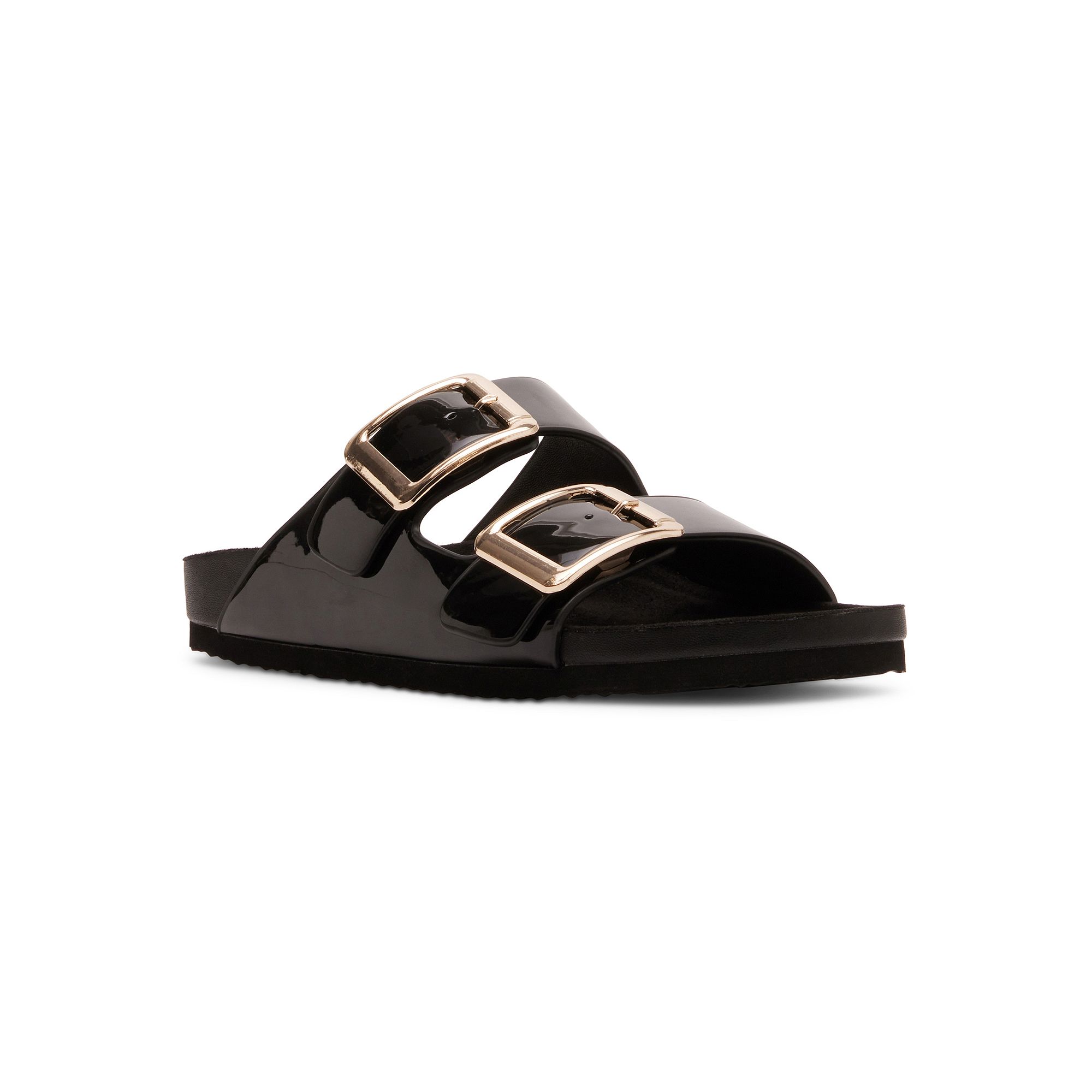 madden girl Bodiee Womens Sandals, Size: 5, Black Patent