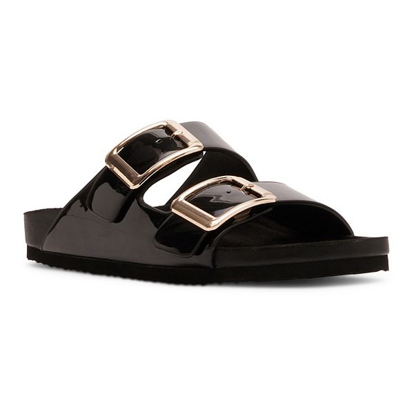 madden girl Bodiee Women's Sandals - Black Patent (5)