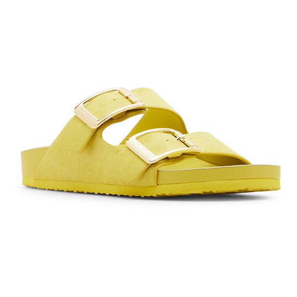Madden Girl Women's Bodie Two Strap Buckle Footbed Sandals