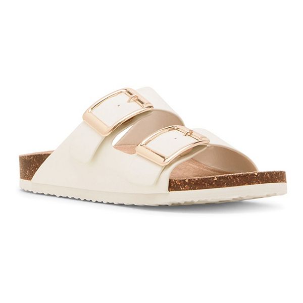 madden girl Bodiee Women's Sandals - White Patent (6.5)