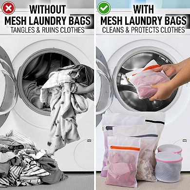 Zulay Kitchen 7 Pack Mix 4 Mesh Laundry Bags for Delicates
