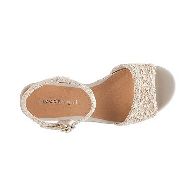 madden girl Charizma Natural Macrame Women's Wedge Sandals