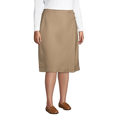 Plus Size Lands' End School Uniform Solid A-line Skirt