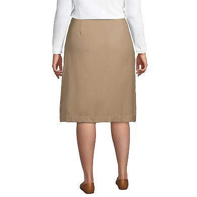 Plus Size Lands' End School Uniform Solid A-line Skirt