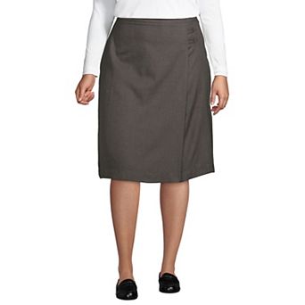 Plus Size Lands' End School Uniform Solid A-line Skirt