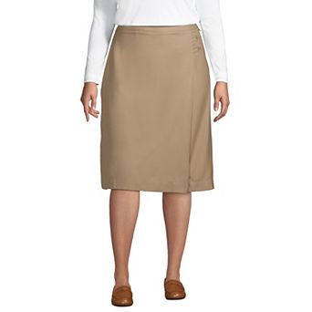 Plus Size Lands' End School Uniform Solid A-line Skirt
