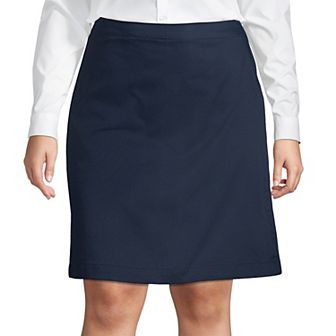 Plus Size Lands' End School Uniform Blend Chino Skort