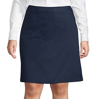 Plus Size Lands' End School Uniform Blend Chino Skort