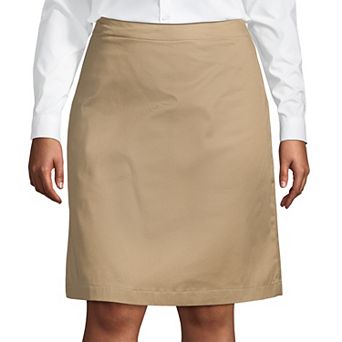 Plus Size Lands' End School Uniform Blend Chino Skort