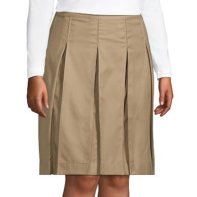 Plus Size Lands' End School Uniform Box Pleat Skirt
