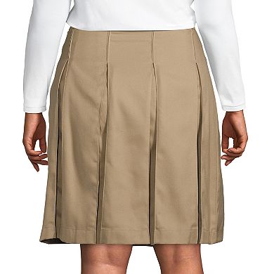 Plus Size Lands' End School Uniform Box Pleat Skirt