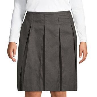 Plus Size Lands' End School Uniform Box Pleat Skirt
