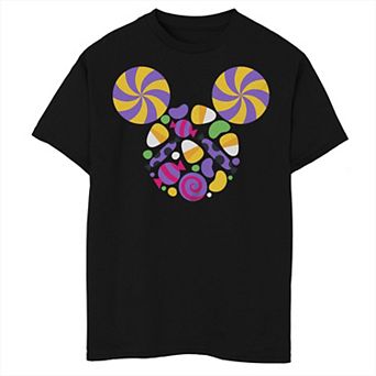 Disney's Mickey Mouse Boys 8-20 Halloween Candy Head Silhouette Husky Tee