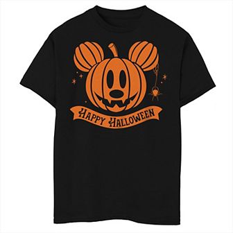 Disney's Mickey Mouse Boys 8-20 Halloween Mouse Jack-o'-lantern Husky Tee