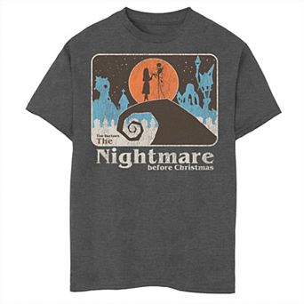 Disney's Nightmare Before Christmas Boys 8-20 Jack & Sally Hill Silhouettes Husky Tee