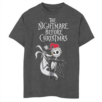 Disney's Nightmare Before Christmas Boys 8-20 Jack Zero Santa Hat Husky Tee