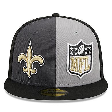 Men's New Era  Gray/Black New Orleans Saints 2023 Sideline 59FIFTY Fitted Hat