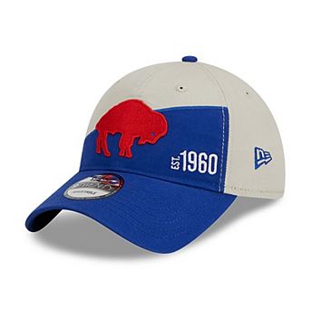 Men's New Era Cream/Royal Buffalo Bills 2023 Sideline Historic 9TWENTY Adjustable Hat
