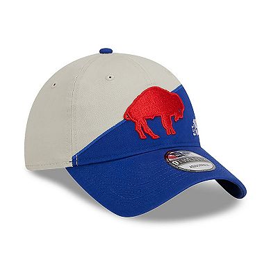Men's New Era Cream/Royal Buffalo Bills 2023 Sideline Historic 9TWENTY Adjustable Hat