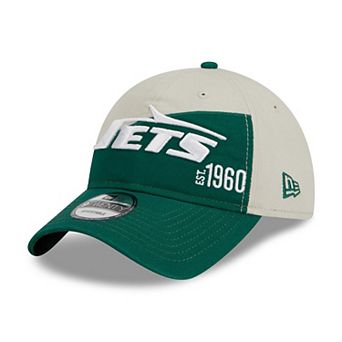 Men's New Era Cream/Green New York Jets 2023 Sideline Historic 9TWENTY Adjustable Hat