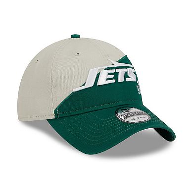 Men's New Era Cream/Green New York Jets 2023 Sideline Historic 9TWENTY Adjustable Hat
