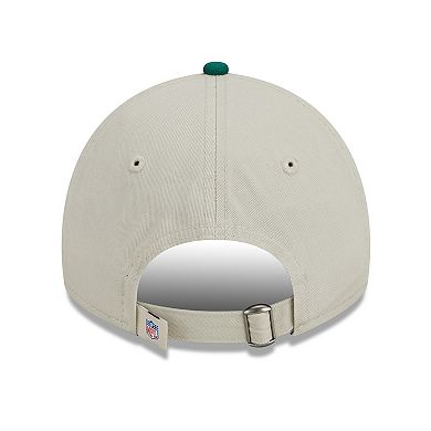 Men's New Era Cream/Green New York Jets 2023 Sideline Historic 9TWENTY Adjustable Hat