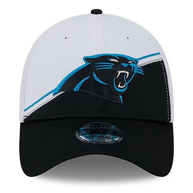 Men's New Era  White/Black Carolina Panthers 2023 Sideline 39THIRTY Flex Hat