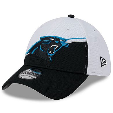 Men's New Era  White/Black Carolina Panthers 2023 Sideline 39THIRTY Flex Hat