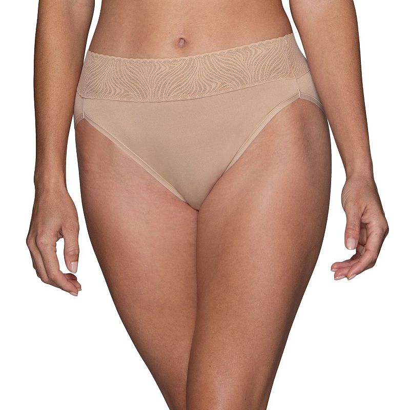Women's Vanity Fair Lingerie® Effortless Hi-Cut Panty 13275, Size: 9, Damask Neutral