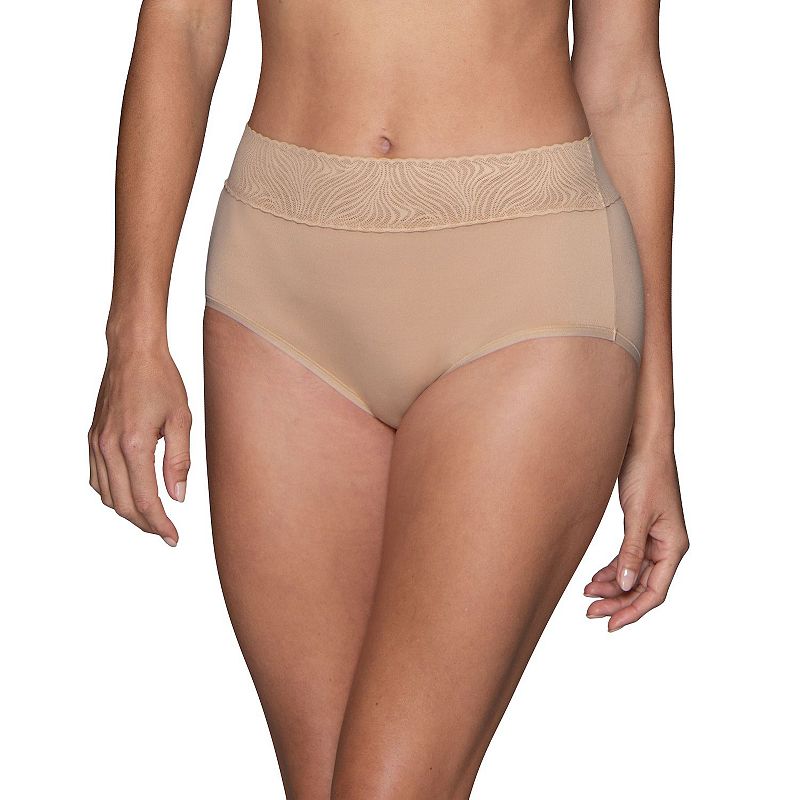 Women's Vanity Fair Lingerie® Effortless Brief Panty 13276, Size: 9, Damask Neutral