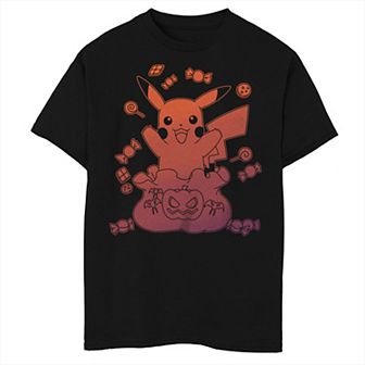Boys Pokemon Halloween Pikachu Candy Bag Graphic Tee