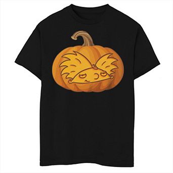Boys 8-20 Nickelodeon Hey Arnold Halloween Football Head Pumpkin Husky Tee