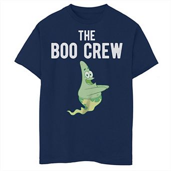 Boys Nickelodeon SpongeBob SquarePants Halloween Patrick The Boo Crew Ghost Husky Graphic Tee