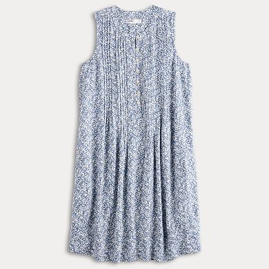 Petite Sonoma Goods For Life Sleeveless Pintuck Dress