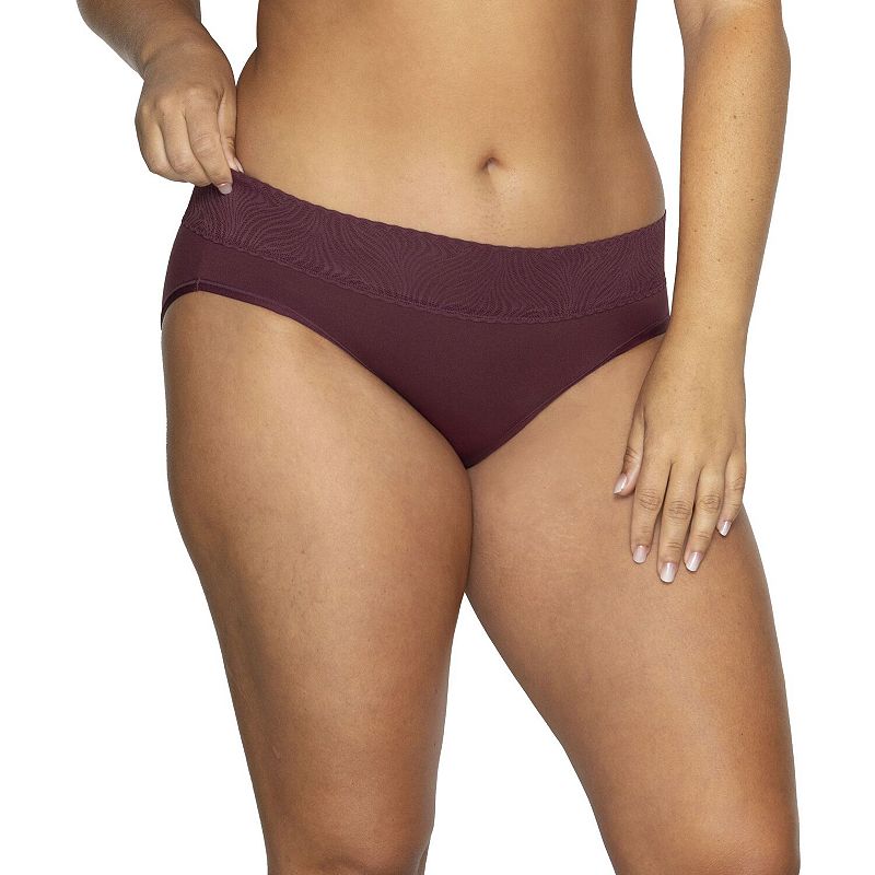 Women's Vanity Fair Lingerie® Effortless™ Hipster Panty 18277, Size: 5, Black Red